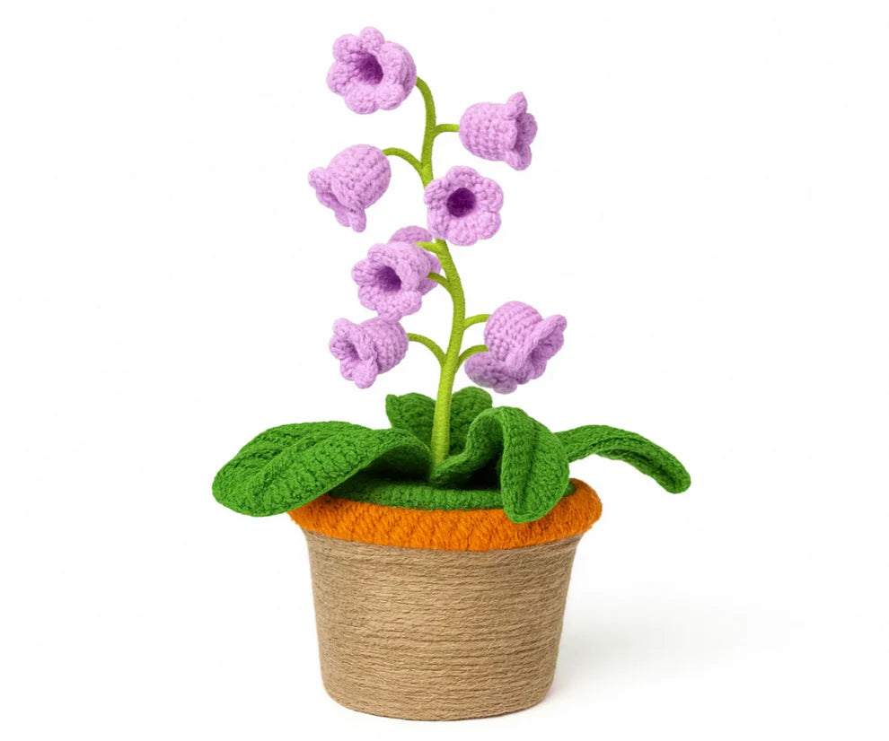 Fleur lumineuse au crochet faite à la main