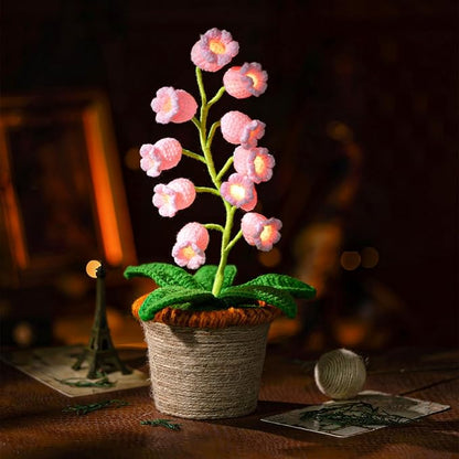 Fleur lumineuse au crochet faite à la main