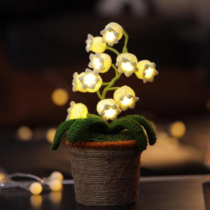 Fleur lumineuse au crochet faite à la main